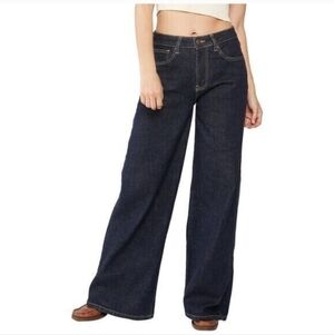 Oliver Logan Madison  Women’s Sz 26 Wide Leg Baggy Jeans Slow Denim Dark Wash